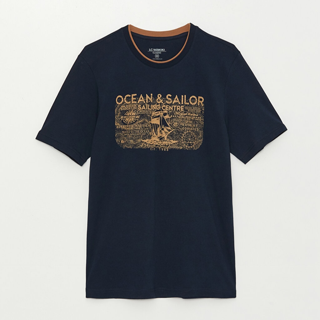 تی شرت آستین کوتاه مردانه ال سی وایکیکی مدل OCEAN SAILOR