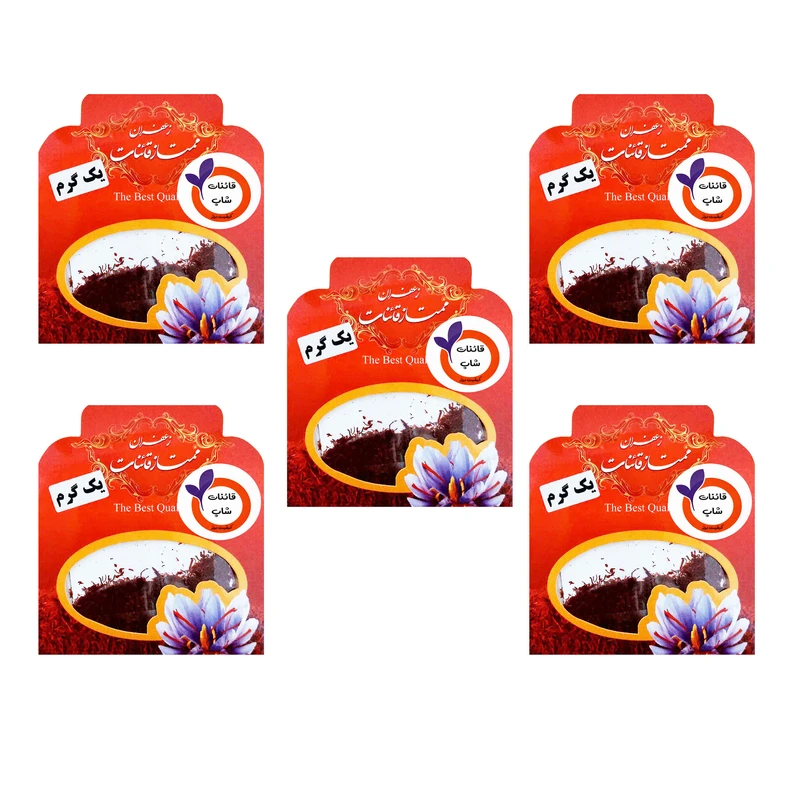 زعفران نرمه قائنات شاپ - 1گرم بسته 5 عددی 