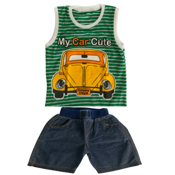 ست تاپ و شلوارک پسرانه مدل  car