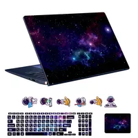 استیکر لپ تاپ توییجین و موییجین طرح Space  کد 189 مناسب برای لپ تاپ 15.6 اینچ به همراه برچسب حروف فارسی کیبورد