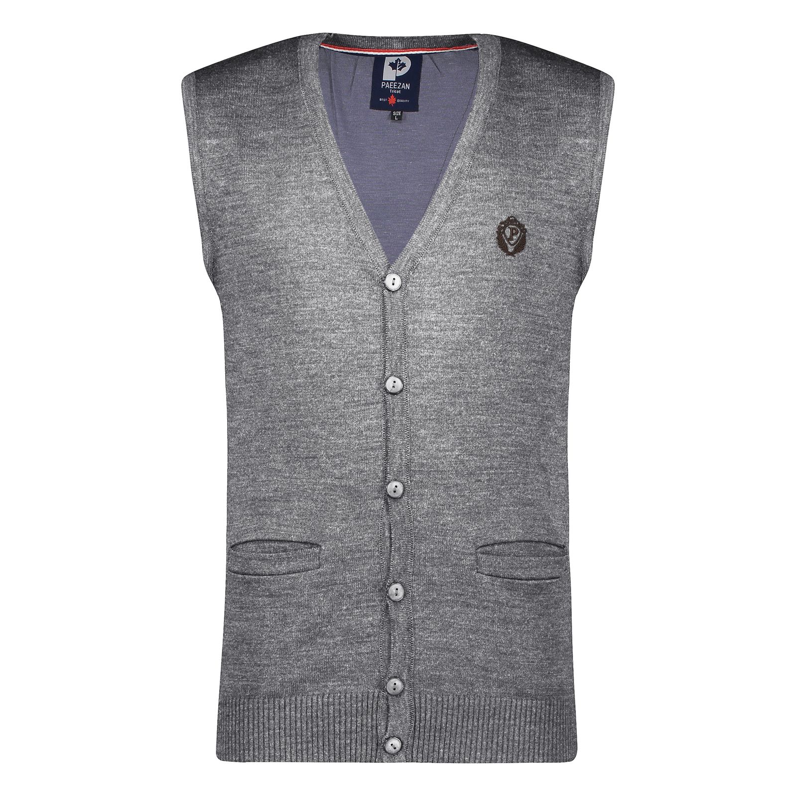 ژیله مردانه تریکو پاییزان مدل J710 ملانژ - - 3