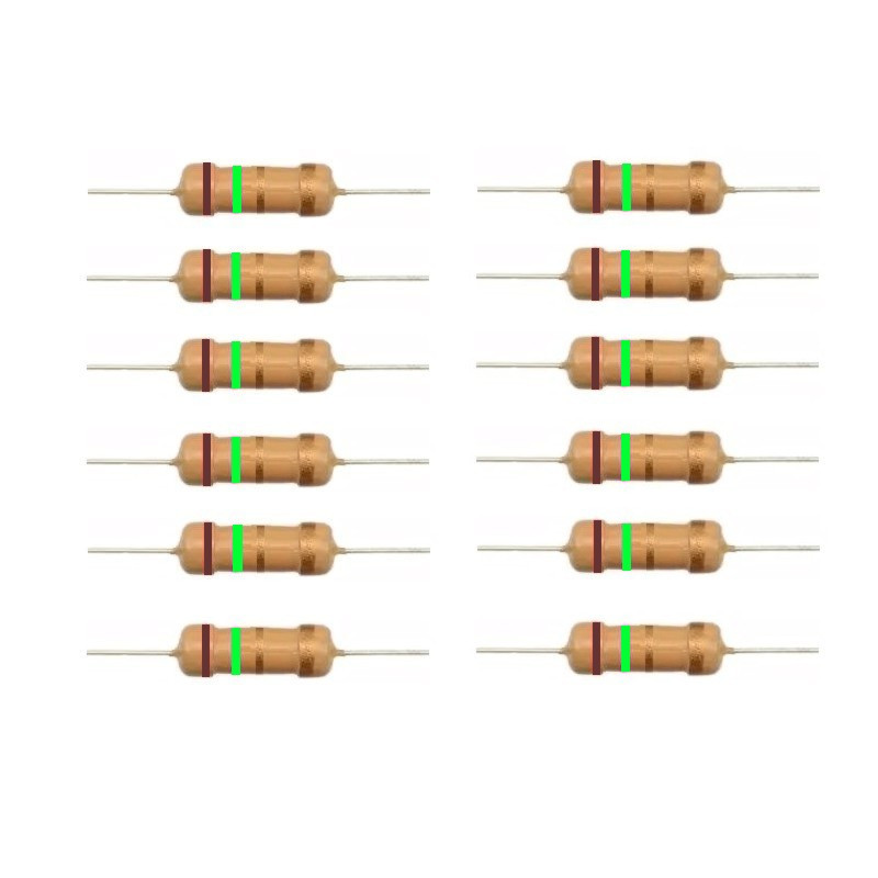 مقاومت 1.5 اهم 2 وات کد 602 بسته 12 عددی مقاومت 1.5 اهم 2 وات کد 602 بسته 12 عددی