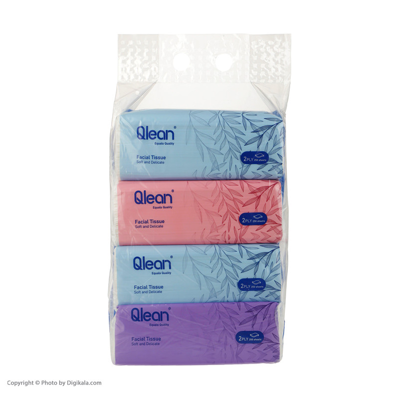 دستمال کاغذی 250 برگ کیولین مدل اقتصادی بسته 4 عددی