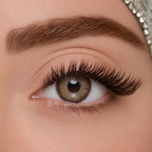 لنز چشم هرا گریس تمیم کانتکت لنز مدل DIVA HAZEL کد 17  رنگ عسلی دوردار