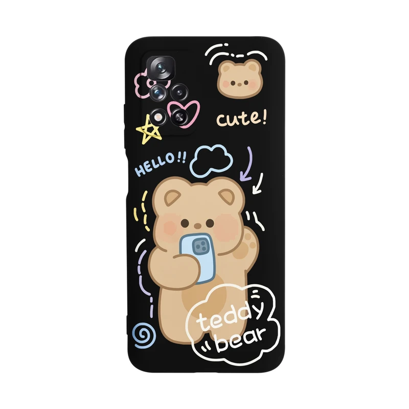 کاور قاب گارد طرح خرس بیر دخترونه کد f7723 مناسب برای گوشی موبایل شیائومی Redmi Note 11 5G / Poco M4 Pro 5G