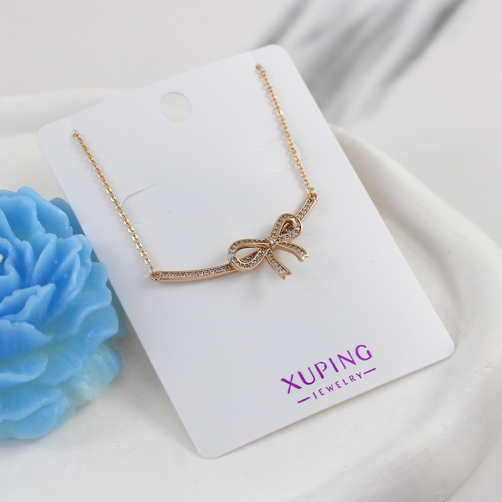 گردنبند زنانه ژوپینگ مدل پاپیون کد AAB564 -  - 2