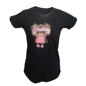 تی شرت آستین کوتاه زنانه مدل جغد عینکی