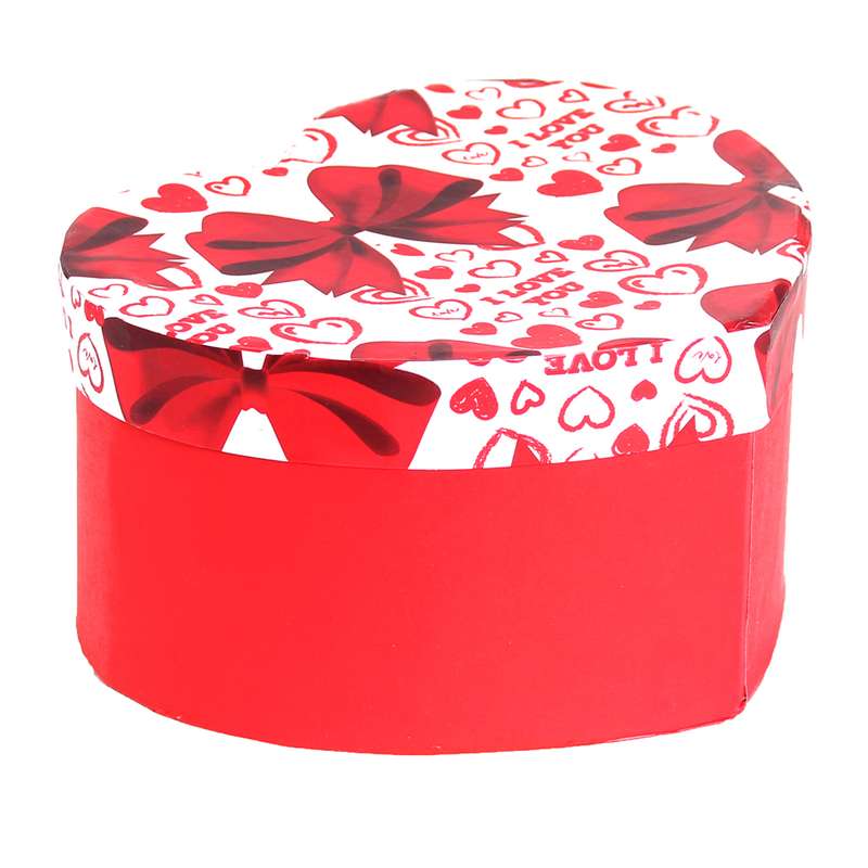 جعبه هدیه طرح قلب پاپيون دار