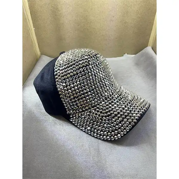 کلاه کپ زنانه مدل تمام نگین کد 65899