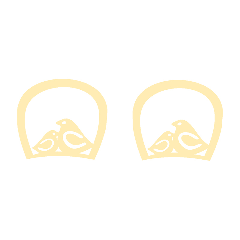 گوشواره طلا 18 عیار زنانه کرابو طرح پرنده مدل Kr5293