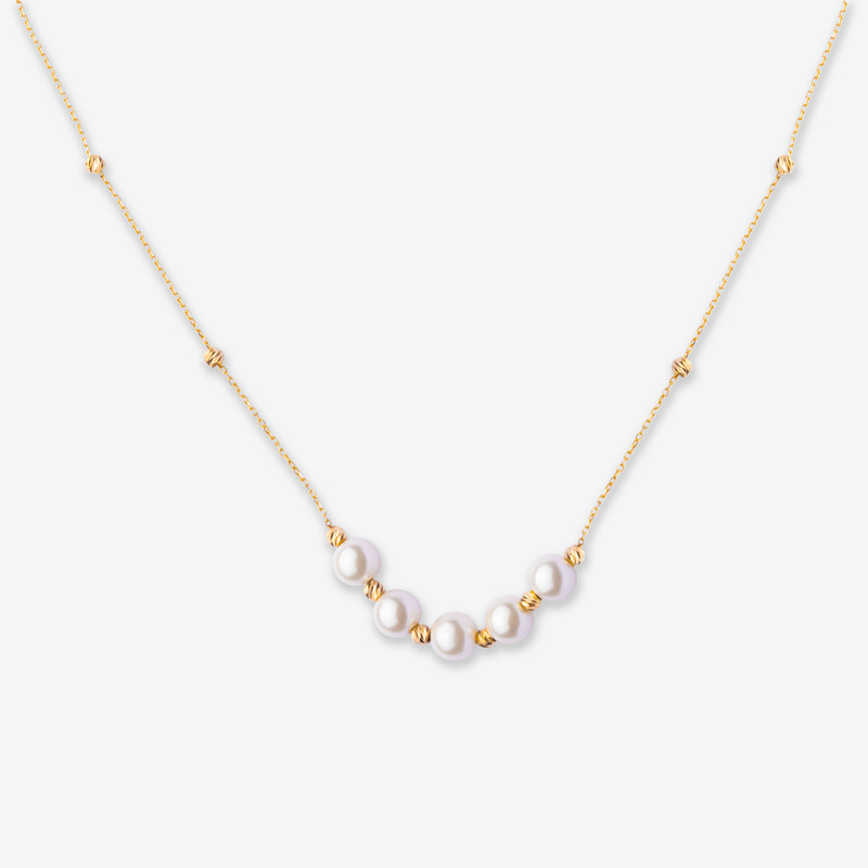 گردنبند طلا 18 عیار زنانه با زنجیر حلقه‌ای (فلامینگو) جواهری راز مدل 144-2