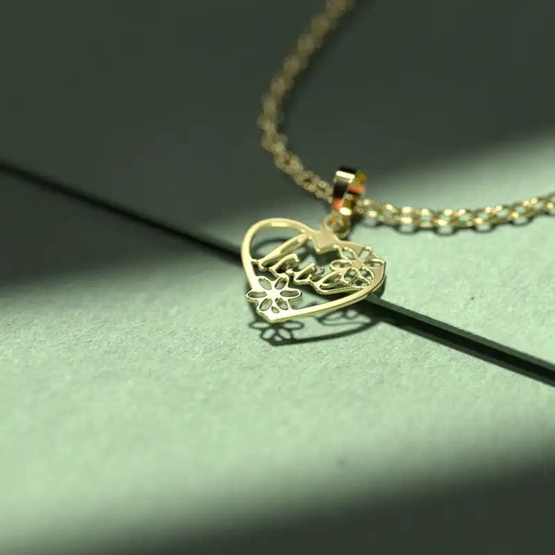 گردنبند طلا 18 عیار زنانه مدوپد مدل طرح قلب کد MM1226