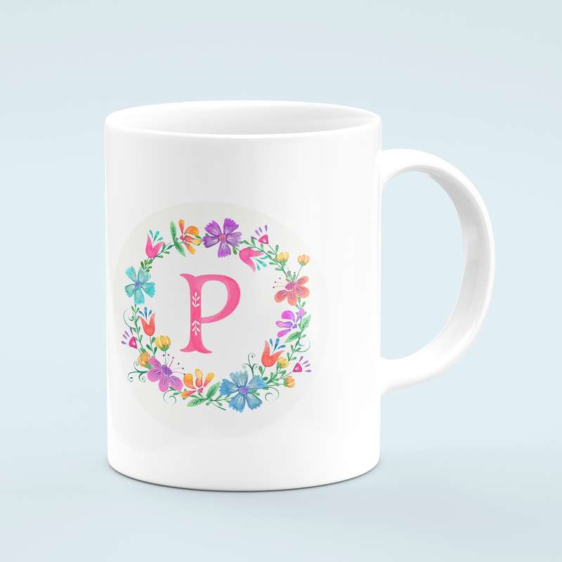ماگ طرح حرف P مدل MU00016