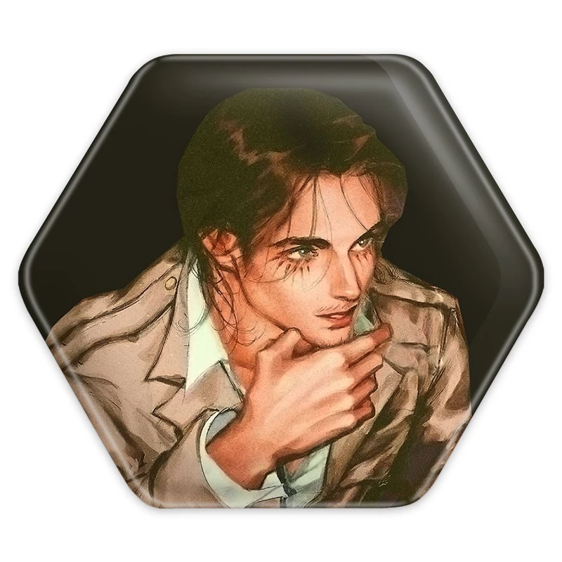 پیکسل خندالو طرح ارن یگر انیمه اتک آن تایتان Attack on Titan مدل شش ضلعی کد 18517