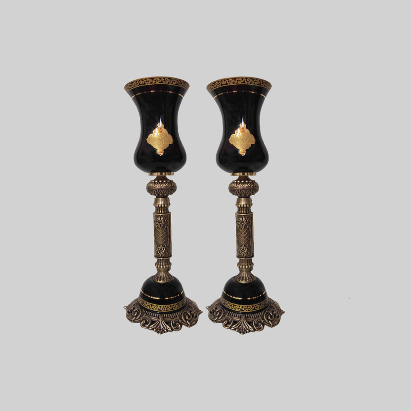 شمعدان کریستال سازان کد SH1534 بسته دو عددی