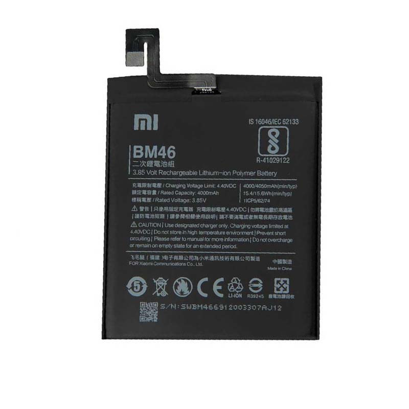 باتری موبایل مدل BM46 ظرفیت 4000 میلی آمپر ساعت مناسب برای گوشی موبایل شیائومی Redmi Note 3