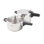 زودپز دوقلو پارس استیل مدل کف سه لایه گنجایش 4.5 و 6  ليتر