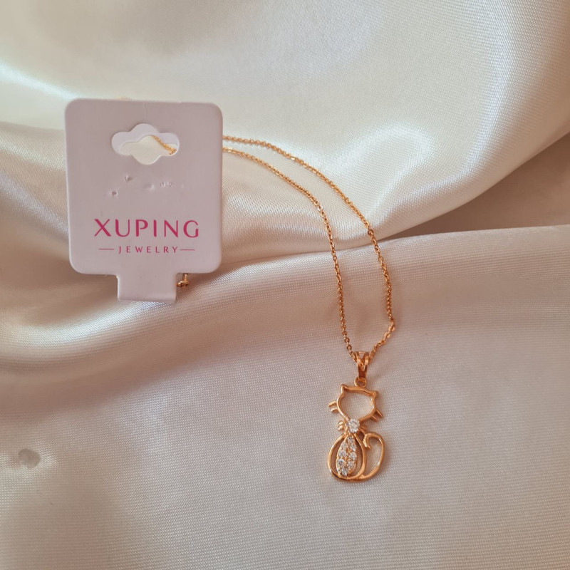گردنبند دخترانه ژوپینگ مدل گربه گردنبند دخترانه ژوپینگ مدل گربه