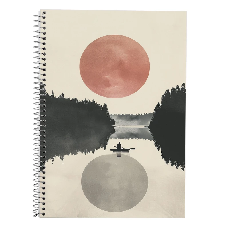 دفتر زبان 50 برگ مدوپد مدل دو خط طرح عاشقانه love کد DF14140