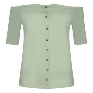 بلوز آستین سه ربع یقه دکلته زنانه هومنیتی مدل WYWBL3468