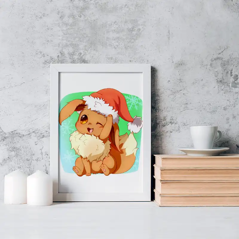 تابلو خندالو مدل ایو انیمه پوکمون کد 17351