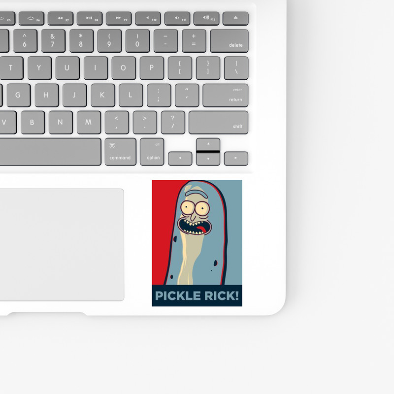 استیکر لپ تاپ و موبایل بووم طرح ریک و مورتی مدل Pickle Rick کد FR44