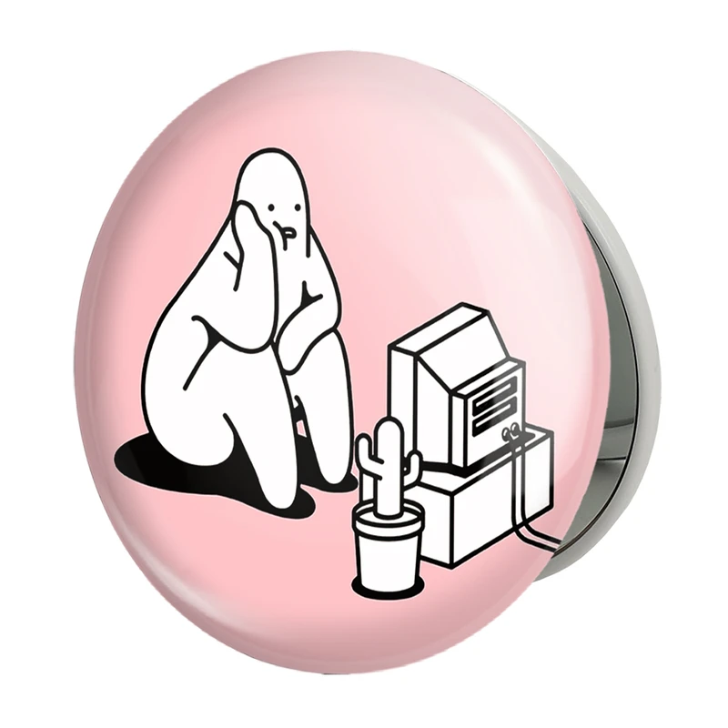 آینه جیبی خندالو طرح تنبل خسته مدل تاشو کد 29432