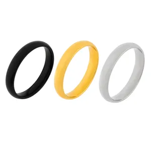 انگشتر گيلواره زراوشان مدل رینگ ساده استیل کد 3AAA بسته 3 عددی