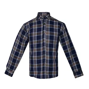 پیراهن آستین بلند مردانه مدل MB-HAG82145-KESHMIR-AB.ZA کشمیر چهارخانه