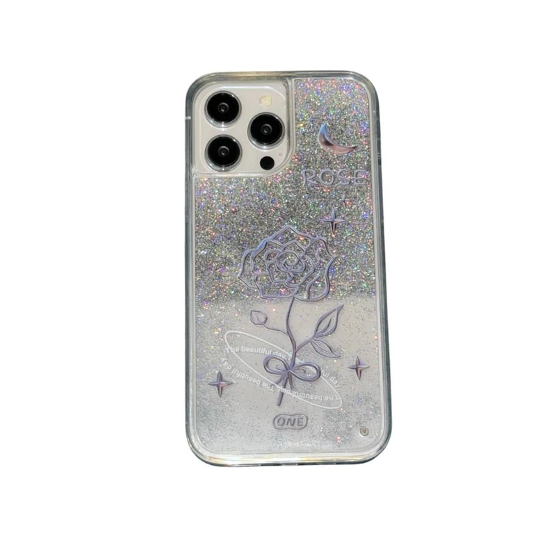 کاور مدل اکواریومی  طرح گل رز کد 2324 مناسب برای گوشی موبایل اپل  Iphone 11 pro max