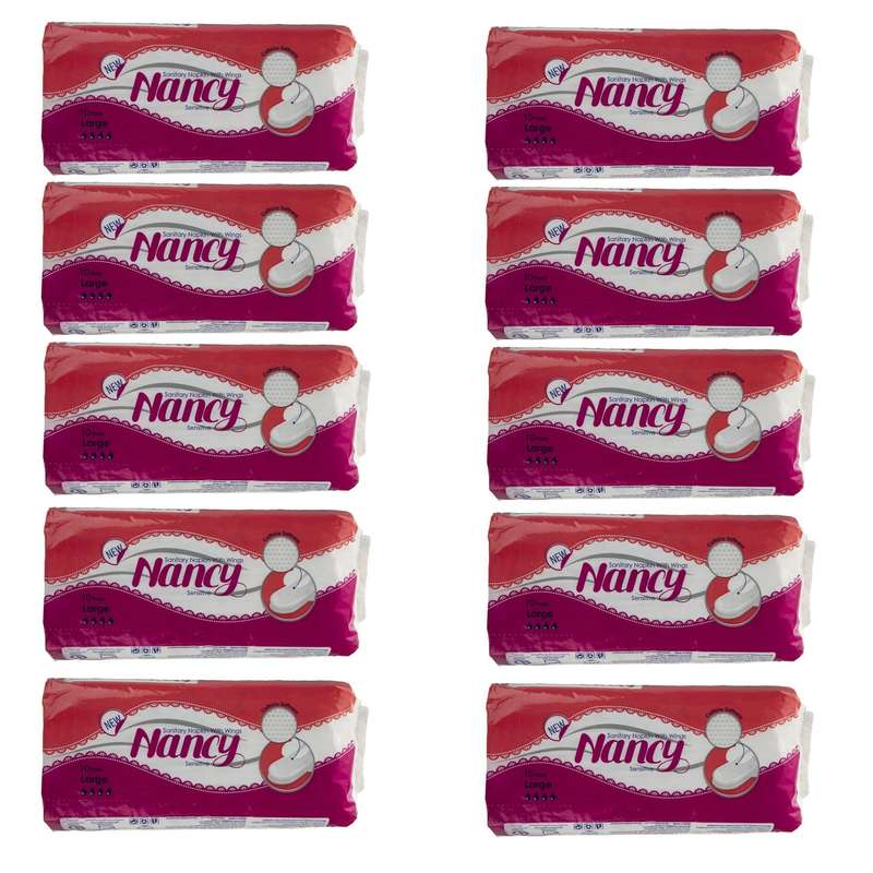 نوار بهداشتی نانسی مدل  Wings Large بسته 10 عددی