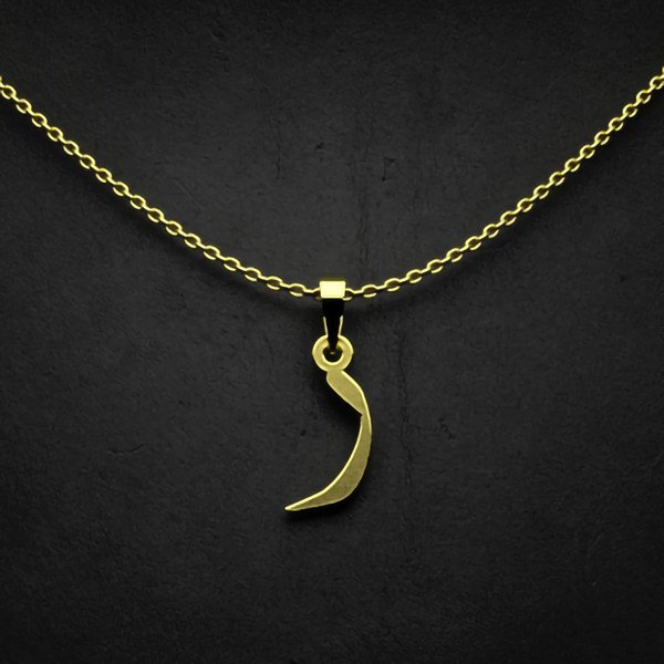 گردنبند طلا 18 عیار زنانه مدوپد مدل حرف ر کد I2-1-1728