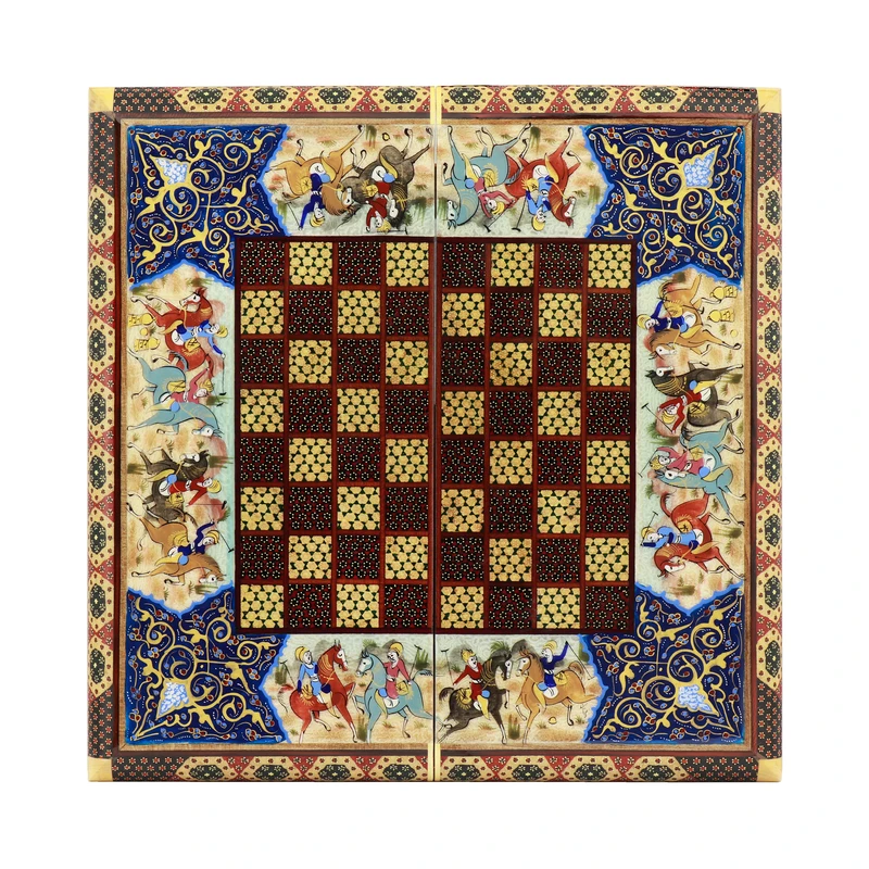 صفحه شطرنج خاتم کاری فراز هنر مدل نقاشی چوگان کد 2-40