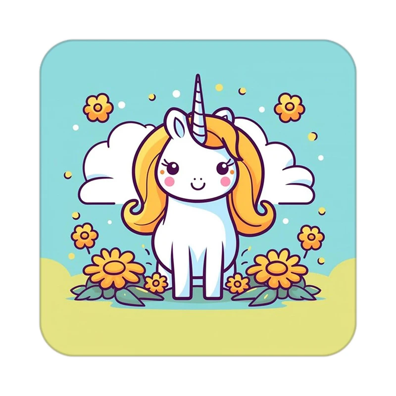 زیر لیوانی کاکتی طرح اسب تک شاخ و یونیکورن مدل mp29744