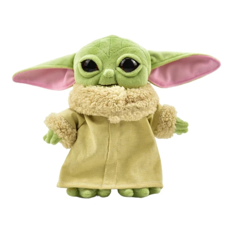 عروسک پولیشی مدل بیبی یودا چشم تیله ای ارتفاع ۲۰ سانتی متر