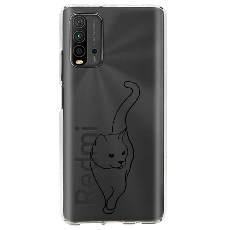 کاور مگافون طرح گربه مدل C60-B مناسب برای گوشی موبایل شیائومی Redmi 9T / 9 Power