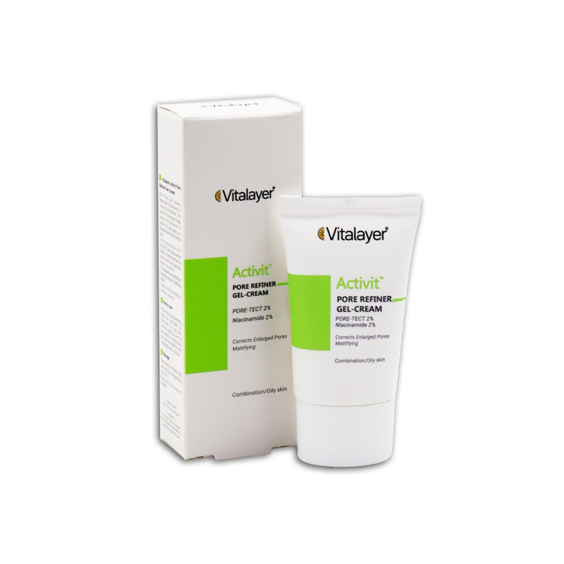 ژل کرم کوچک کننده منافذ پوست ویتالیر مدل refiner حجم 30 میلی لیتر