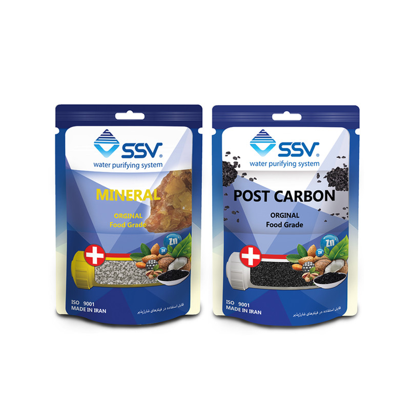 فیلتر دستگاه تصفیه آب اس اس وی مدل Post carbon مجموعه 2 عددی به همراه شارژ یدک مدل 01 وزن 140 گرم مجموعه 2 عددی فیلتر دستگاه تصفیه آب اس اس وی مدل Post carbon مجموعه 2 عددی به همراه شارژ یدک مدل 01 وزن 140 گرم مجموعه 2 عددی