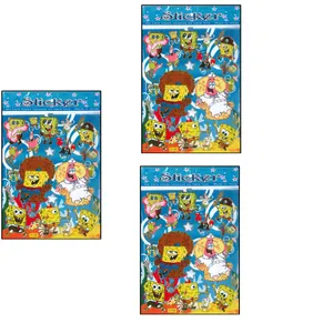 استیکر کودک طرح باب اسفنجی و پاتریک مدل HOLLIDAY بسته 3 عددی