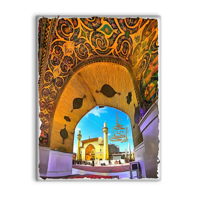 کاشی اطلس آبی مدل یا مرتضی علی کد T3801