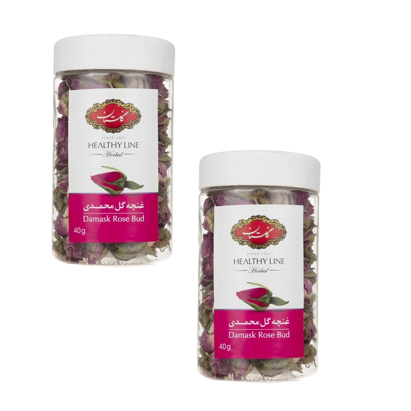غنچه گل محمدی گلستان - 40 گرم بسته 2 عددی