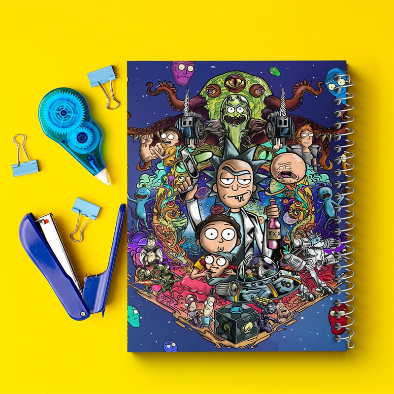 دفتر مشق 50 برگ خندالو طرح ریک و مورتی (Rick and Morty) کد F537