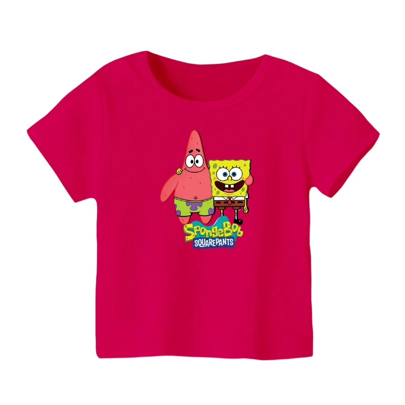 تی شرت آستین کوتاه بچگانه مدل باب اسفنجی و پاتریک