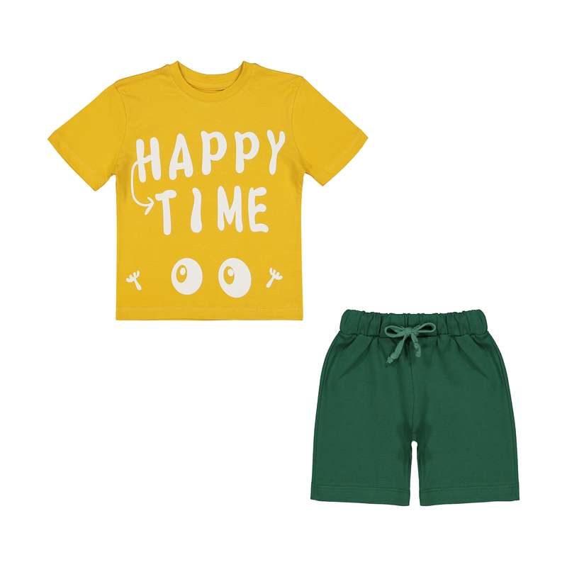 ست تی شرت آستین کوتاه و شلوارک دخترانه ایزی دو مدل 21812251643