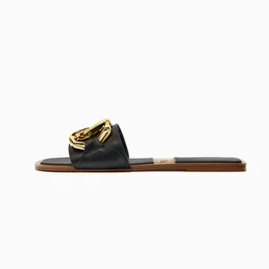 صندل زنانه زارا مدل EMBELLISHED FLAT SLIDER SANDALS