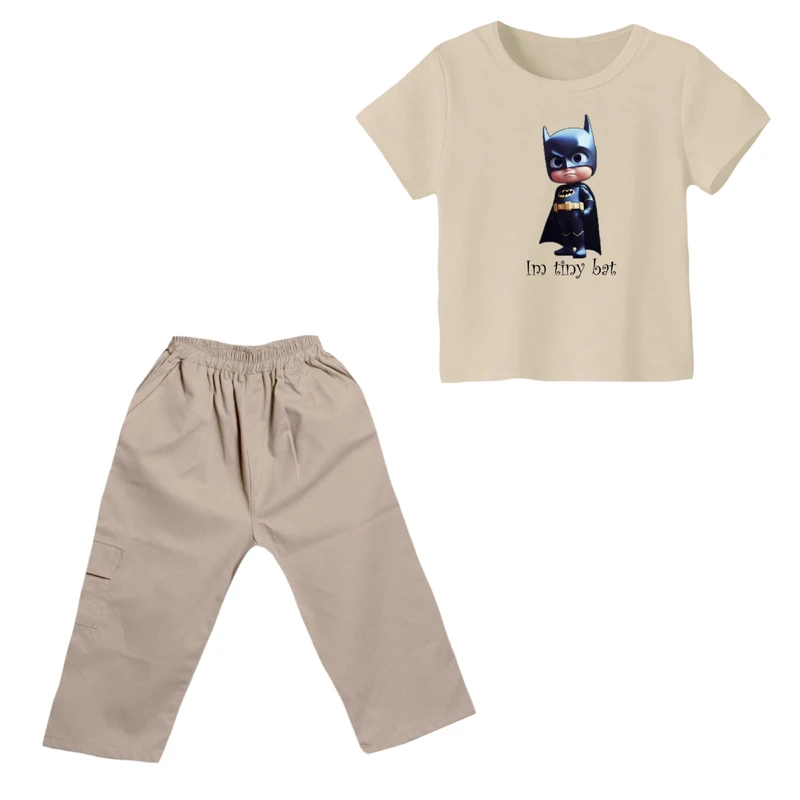 ست تی شرت و شلوارک پسرانه مدل بتمن کد ۳۸