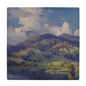 زیر لیوانی  طرح دریاچه و جنگل کوهستانی کد    5989830_4922