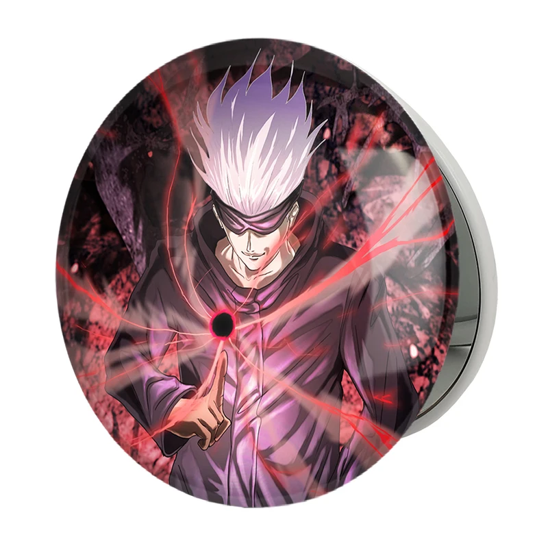 آینه جیبی خندالو طرح ساتورو گوجو انیمه جوجوتسو کایزن  مدل تاشو کد 11072 