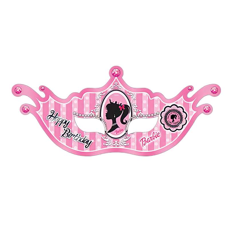 نقاب تولد طرح باربی بسته 6 عددی