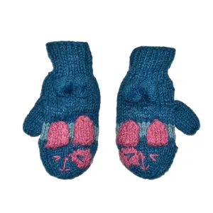 دستکش بافتنی دخترانه مدل Junior